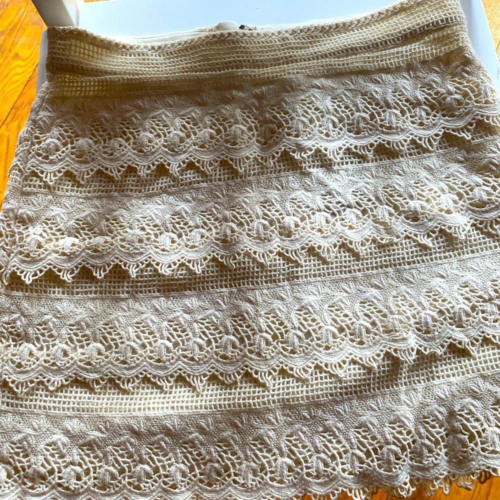 Lace crochet skirt